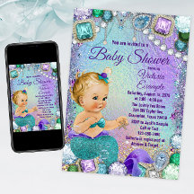 Jewel Mermaid Blond Mermaid Baby Shower