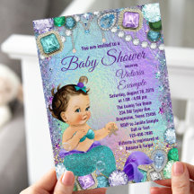Jewel Mermaid Brunett Mermaid Baby Shower