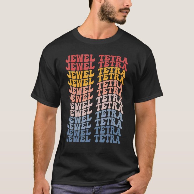 Jewel Tetra Groovy Retro Fisk T Shirt (Framsida)