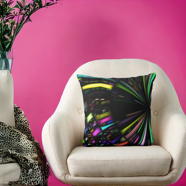 Jewel Tone Abstrakt Dekorativ kudde (Skapare uppladdad)
