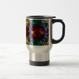 Jewel Tone Floral Stained Glass Art Mug Resemugg