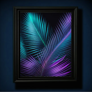 Jewel Tone Handflatan Lövs Poster