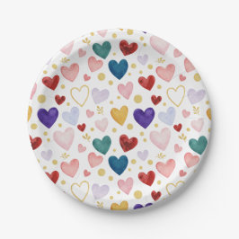 Jewel Tone Jubilee Watercolor Hearts