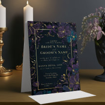 Jewel Tone Lila and Teal Flowers