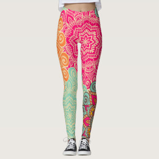 Jewel Tone Mandala Anpassningsbar Kvinnors förband Leggings