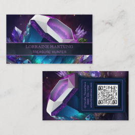 Jewel Tone Nebula Aquatic Turkos Mystic Crystal Visitkort