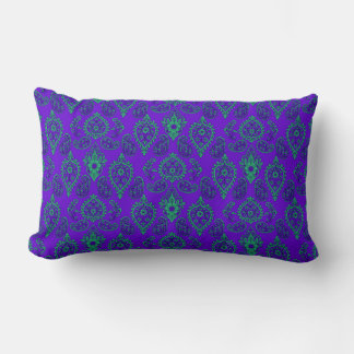 Jewel-Tone Ornate Paisley Design Lumbarkudde