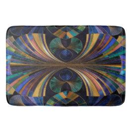 Jewel Tone Peacock Blue Purple Gold Art Deco Badrumsmatta