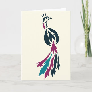 Jewel Tone Peacock Notecard Kort