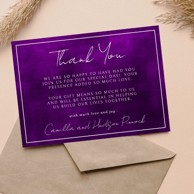 Jewel Tone Romantik | Ametyst | Tackkort Tack Kort (Skapare uppladdad)