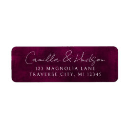Jewel Tone Romantik | Garnet | Returadress Etikett