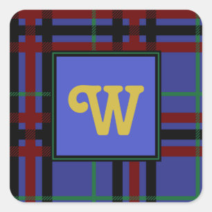 Jewel-Toned Plade Sticker Fyrkantigt Klistermärke