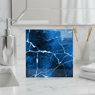 Jewel Tones Marmor Abstrakt Safirblå D1288 Kakelplatta