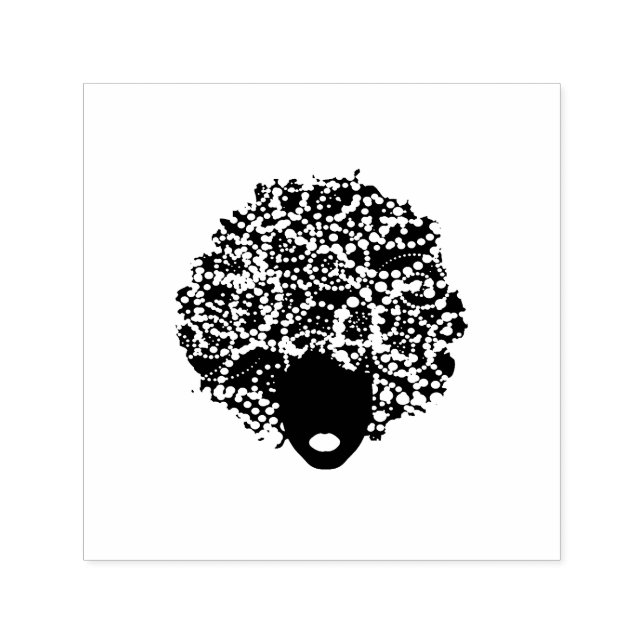 Jeweled Afro Självfärgande Stämpel (Design)