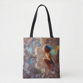 Jeweled Cat Tote Tygkasse