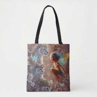 Jeweled Cat Tote Tygkasse