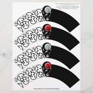 Jeweled Damask Cupkaka Cosie - Red and Crystal