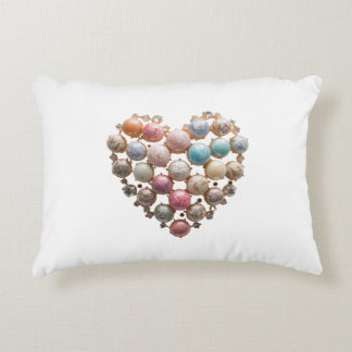 Jeweled Floral Heart Throw Pillow — Romantic Maxim Prydnadskudde