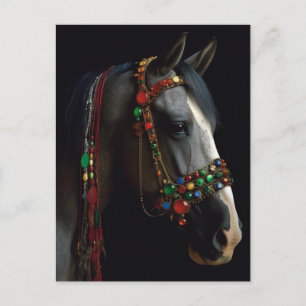 Jeweled Halter Horse Vykort