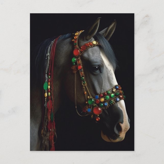 Jeweled Halter Horse Vykort (Framsida)
