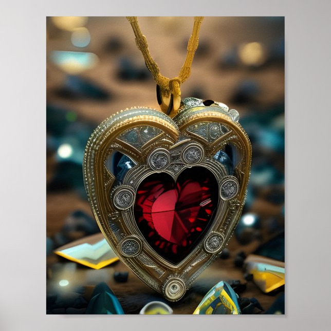 Jeweled Heart Amulet Poster (Framsidan)