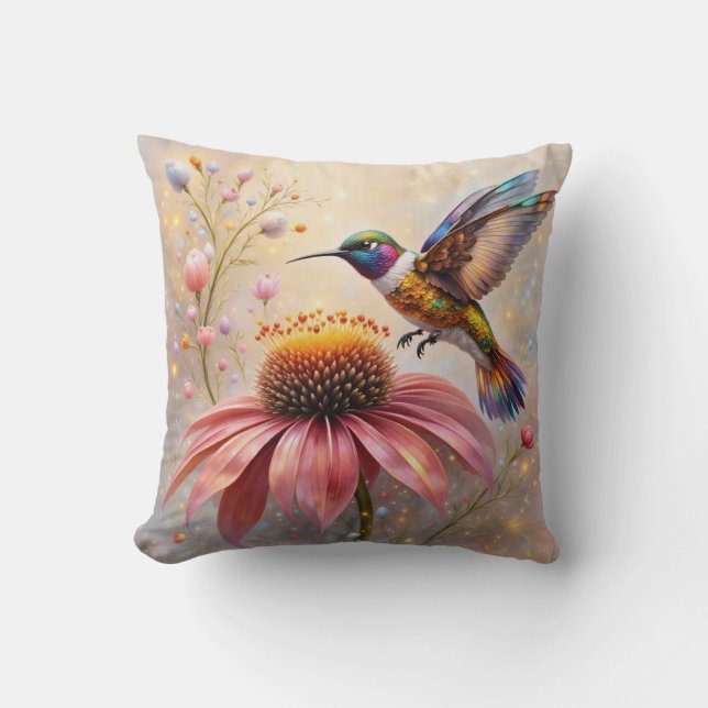Jeweled Hummingbird Pillow Kudde (Framsida)