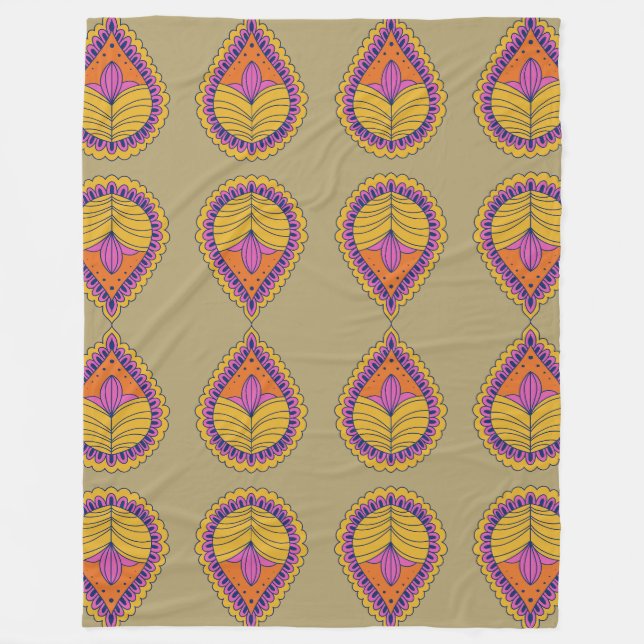 Jeweled Moroccan Motif Fleecefilt (Framsidan)