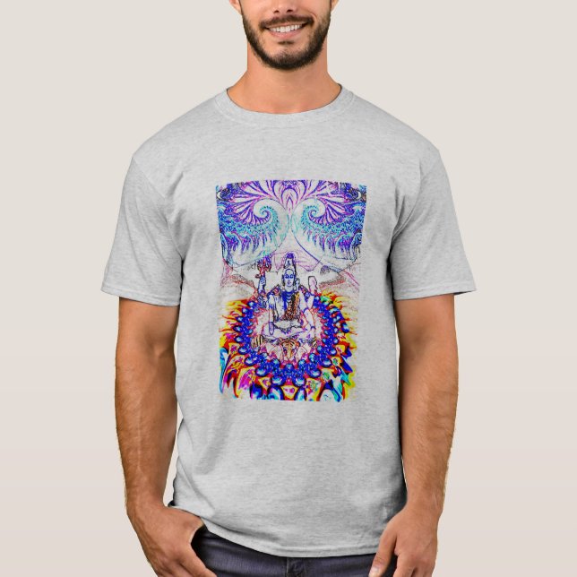 JEWELED SHIVA YOGA T SHIRT MANAR KVINNOR BARN (Framsida)