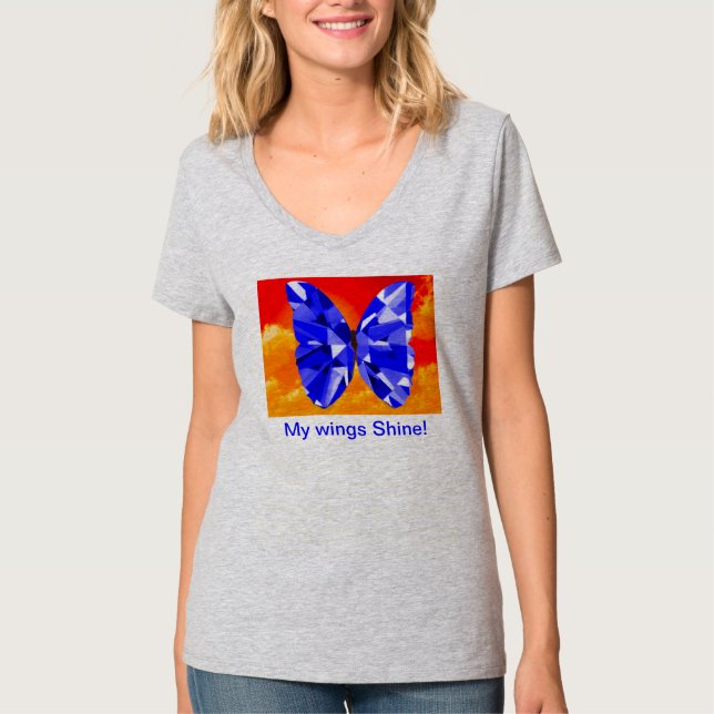Jeweled Vingar T Shirt (Framsida)