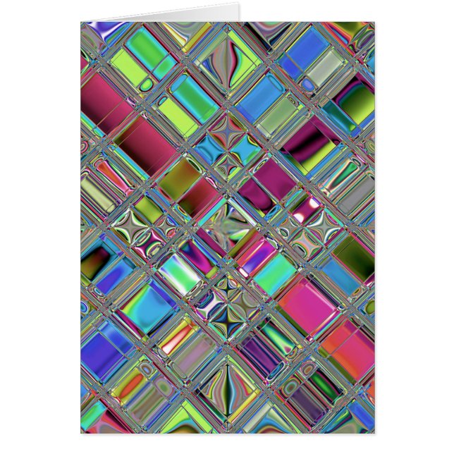 Jewelee modern mosaisk konst hälsningskort (Framsidan)