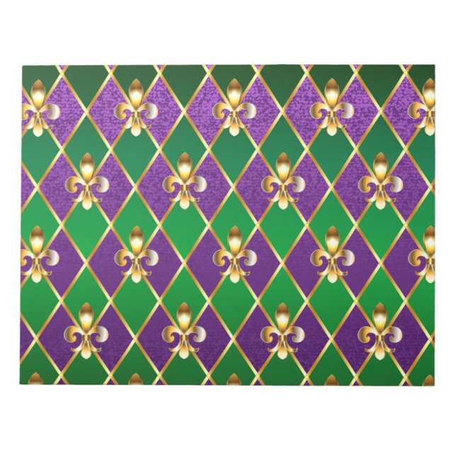 Jewelry Background Mardi Gras Anteckningsblock (Framsida)
