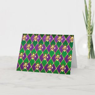 Jewelry Background Mardi Gras Anteckningskort