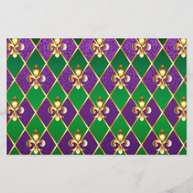 Jewelry Background Mardi Gras Brevpapper (Framsida)