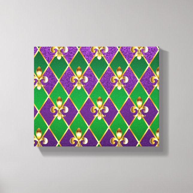 Jewelry Background Mardi Gras Canvastryck (Framsida)