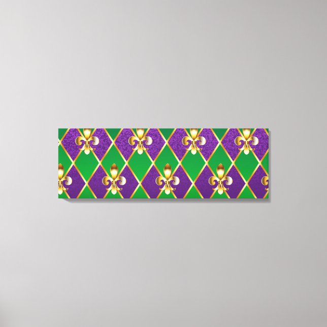 Jewelry Background Mardi Gras Canvastryck (Framsida)