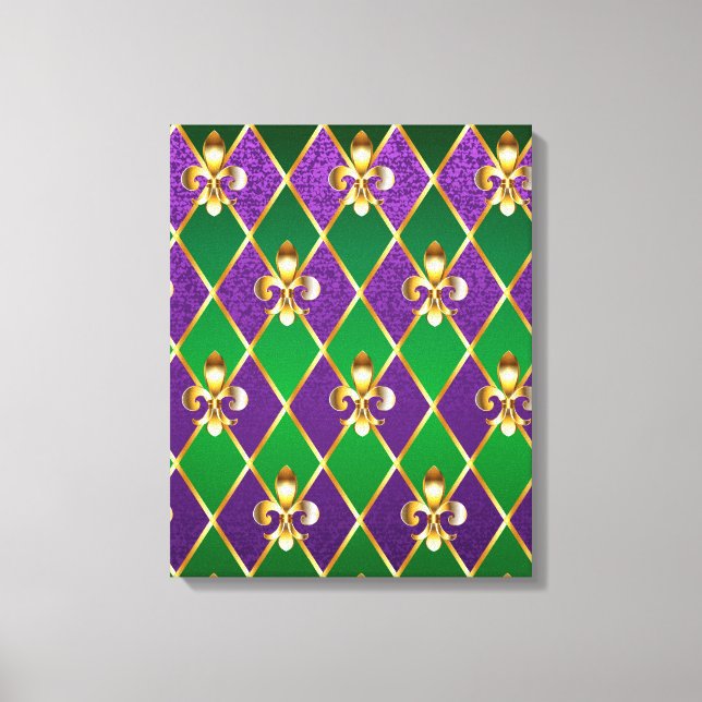 Jewelry Background Mardi Gras Canvastryck (Framsida)