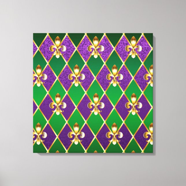 Jewelry Background Mardi Gras Canvastryck (Framsida)