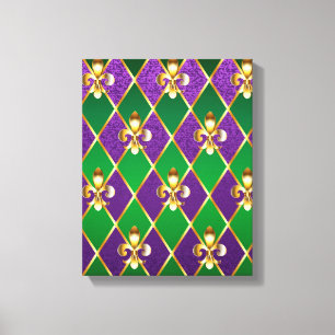 Jewelry Background Mardi Gras Canvastryck