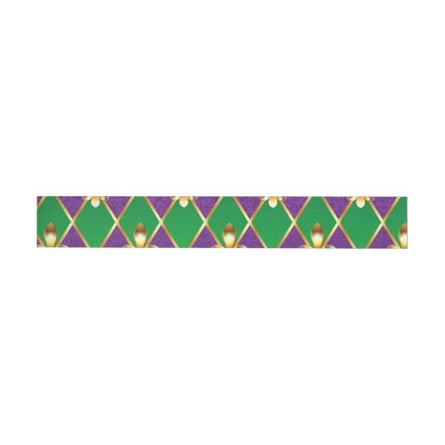 Jewelry Background Mardi Gras Etikettband (Individuell)