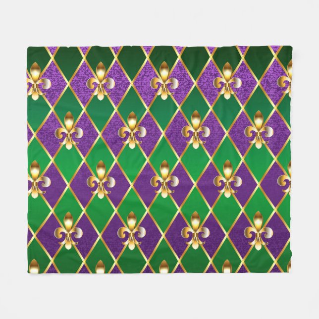 Jewelry Background Mardi Gras Fleecefilt (Framsidan (Horisontell))