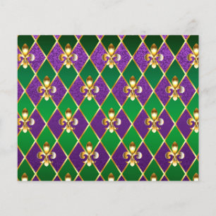 Jewelry Background Mardi Gras Flygblad