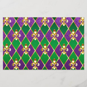 Jewelry Background Mardi Gras Flygblad