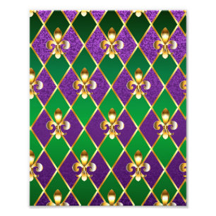Jewelry Background Mardi Gras Fototryck