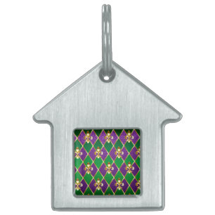 Jewelry Background Mardi Gras ID-bricka Husdjur