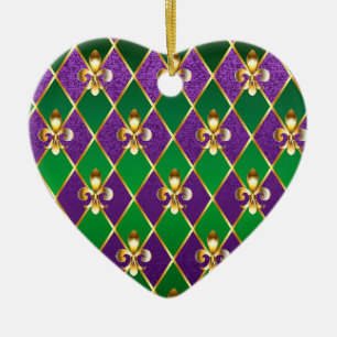 Jewelry Background Mardi Gras Julgransprydnad Keramik
