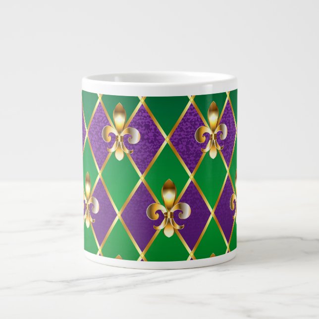 Jewelry Background Mardi Gras Jumbo Mugg (Framsidan)
