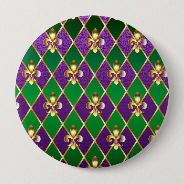 Jewelry Background Mardi Gras Knapp (Framsida)