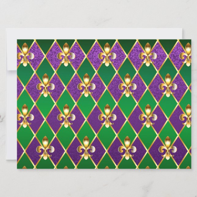 Jewelry Background Mardi Gras Kort (Framsida)