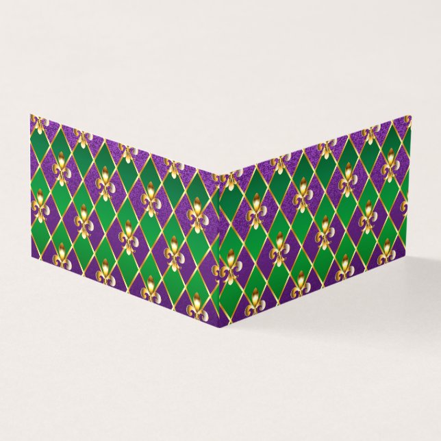Jewelry Background Mardi Gras Kort (Utsida)