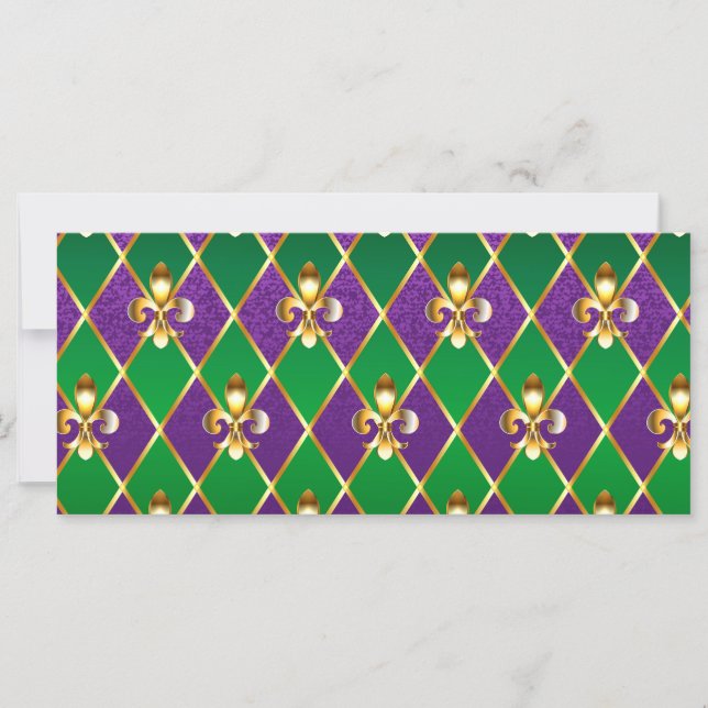 Jewelry Background Mardi Gras Kort (Framsida)